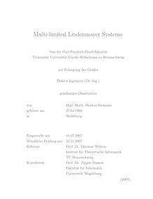 Multi-limited Lindenmayer systems [Elektronische Ressource] / von Markus Seemann
