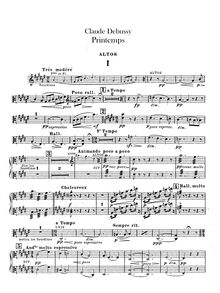 Partition altos, Scenes pour chœur et orchestre, Debussy, Claude