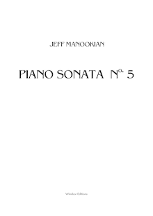 Partition de piano, Piano Sonata No. 5, Manookian, Jeff