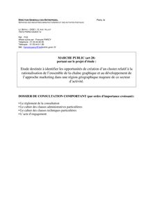 Dossier de consultation étude clusters (17 09 2007)