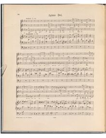 Partition , Agnus dei et Dona nobis, Missa Sincere en Memoriam, Op.187