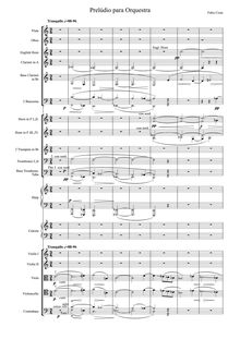 Partition Full orchestral score, Prelúdio pour orchestre, Costa, Fabio