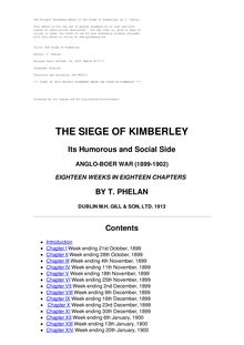 The Siege of Kimberley
