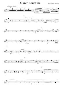 Partition clarinette I, March Sonatina, Bb, Shigeta, Takuya