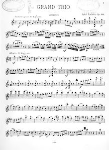 Partition de violon, Piano Trio, Op.103, C major, Lachner, Ignaz