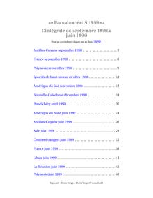Baccalaureat 1999 mathematiques scientifique recueil d annales