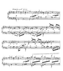 Partition complète, Huitième Barcarolle pour Piano, Op.96, Barcarolle No.8 in D-flat, Op.96