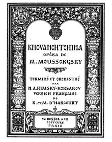 Partition complète, Khovanshchina, Хованщина, Composer