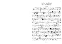 Partition de piano et parties, Piano quatuor, Op.7, Castillon, Alexis de