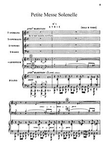 Partition complète, Petite messe solennelle, Rossini, Gioacchino par Gioacchino Rossini