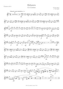 Partition clarinette 1, 2, 3 (en B♭), Carmen, Opéra-comique en quatre actes