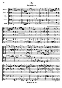 Partition complète, Overture No.3, Fux, Johann Joseph