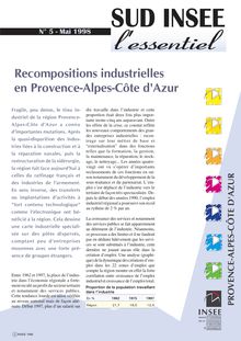Recompositions industrielles en Provence-Alpes-Côte-d Azur 