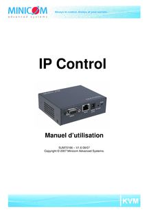Minicom - IP Control Manuel d utilisation V1.6