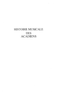 Histoire musicale des acadiens