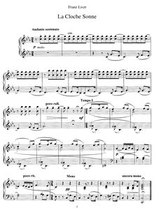 Partition complète (S.238), La cloche sonne, Liszt, Franz