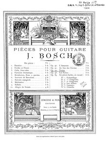 Partition complète, Venise, Op.92, G major, Bosch, Jacques