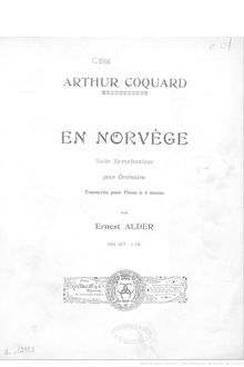 Partition complète, En Norvège, Suite symphonique, Coquard, Arthur