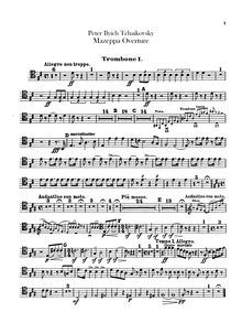 Partition Trombone 1, 2, 3 (ténor, basse clefs), Tuba, Mazeppa, Мазепа