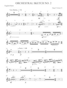 Partition anglais cor, Orchestral Sketch No.2, Girtain IV, Edgar