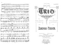 Partition complète et parties, Piano Trio en F minor, Trio in F moll