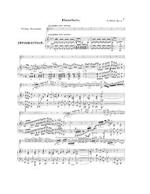Partition violon et partition de piano, Introduction et Variations sur un Theme original, Op.13