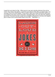 LaughOutLoud Jokes for Kids Book Reviews