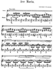 Partition de piano, Ave Maria, D.839, Ellens Gesang (III) / Hymne an die Jungfrau