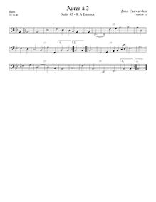Partition viole de basse,  No.5 pour 3 violes de gambe, Carwarden, John par John Carwarden