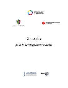 Glossaire pour le développement durable