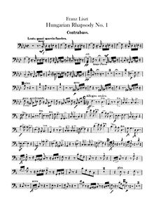 Partition Basses, Hungarian Rhapsody No.14, Lento, quasi marcia funebre