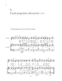 Partition complète, Canti popolari abruzzesi, Tosti, Francesco Paolo