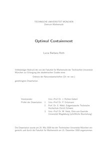 Optimal containment [Elektronische Ressource] / Lucia Barbara Roth