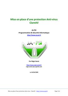 Mise en place d'une protection Anti-virus ClamAV