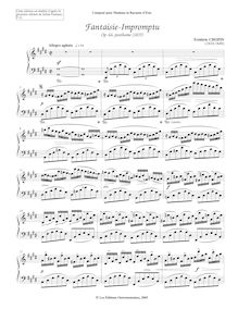 Partition complète, Fantaisie-impromptu, C♯ minor, Chopin, Frédéric par Frédéric Chopin