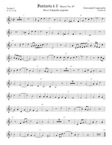 Partition viole de gambe aigue 2, Fantasia pour 5 violes de gambe, RC 68