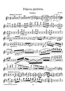 Partition de violon, Polacca Guerriera, Bull, Ole
