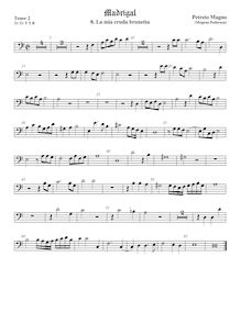 Partition ténor viole de gambe 2, basse clef, Madrigali a 5 Voci, Libro 2 par Mogens Pedersøn