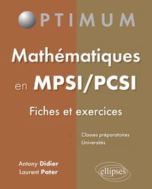 Mathématiques en MPSI/PCSI (fiches et exercices)