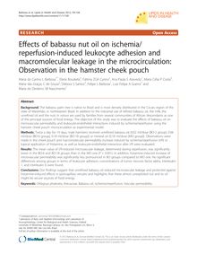 Effects of babassu nut oil on ischemia/reperfusion-induced leukocyte adhesion and macromolecular leakage in the microcirculation: Observation in the hamster cheek pouch