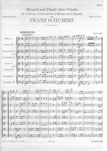 Partition compléte, Octet en F, D. 72, Schubert, Franz