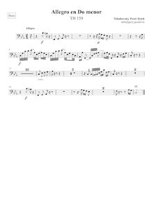 Partition basse, Allegro, C minor, Tchaikovsky, Pyotr