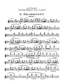 Partition flûte 1, 2, Lašské Tance, Janáček, Leoš