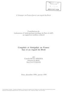 Congolais et Sénégalais en France face et au regard du droit
