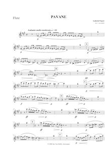 Partition flûte, Pavane, Op.50, F? minor, Fauré, Gabriel