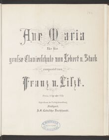 Partition Ave Maria (Die Glocken von Rom) (S.182), Collection of Liszt editions, Volume 10