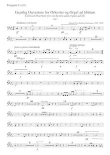 Partition timbales (C & G), Gejstlig Ouverture pour Orkester og Orgel ad libitum