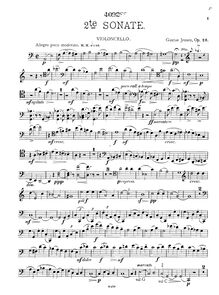 Partition de violoncelle, violoncelle Sonata No.2, Jensen, Gustav