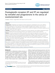 Prostaglandin receptors EP and FP are regulated by estradiol and progesterone in the uterus of ovariectomized rats
