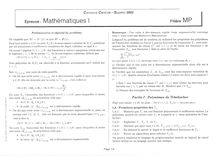 Mathématiques 1 2002 Classe Prepa MP Concours Centrale-Supélec